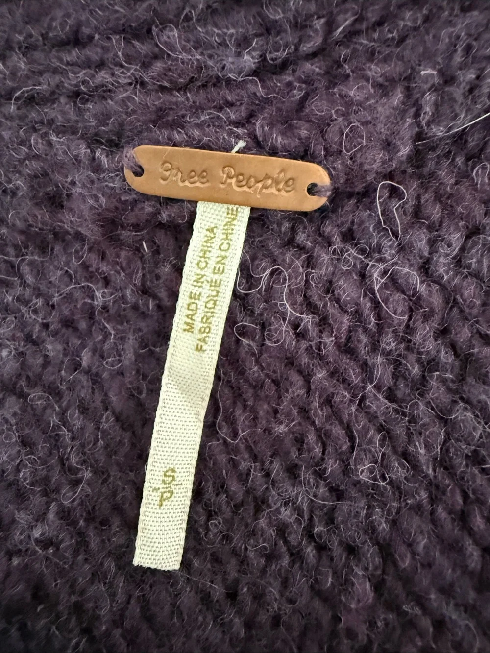 Free People Plum Purple Knit Button-Front Cropped Tank